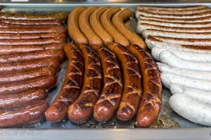 Images Dated 18th July 2016: Wurstel sausages stand, Vienna, Austria