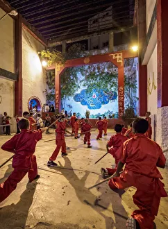 China Town Prints: Wushu Cuban School, interior, Chinatown, Havana, La Habana Province, Cuba