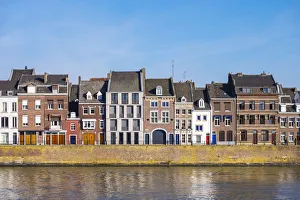 Wyck neighborhood on the Ms River, Mstricht, Limburg, Netherlands