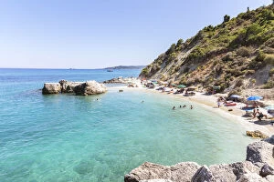 Xigia Beach in summer. Zakynthos, Greek Islands, Greece