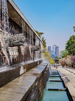 Figure Prints: Xochipilli Fountain, Avenida de los Compositores