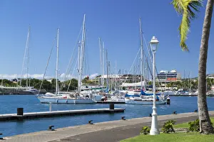 Yachts in harbour, Pape ete, Tahiti, French Polynesia