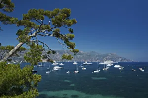 Yachts, Paloma Beach, Saint Jean Cap Ferrat, Cote Azur, Alpes-Maritimes