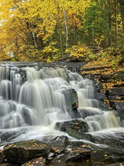 Fall Colour Prints: Yankee Falls on the Magnetawan River, Almaguin Highlands, Ontario, Canada