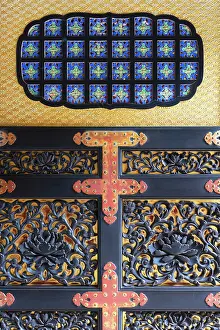 Religious Architecture Prints: Detail of Yashamon Gate of Mausoleum of Iemitsu at Rinnoji Temple (UNESCO World Heritage Site)
