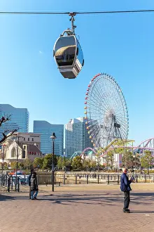 Ferris Wheel Prints: Yokohama, Minato Mirai 21 district features a new gondola