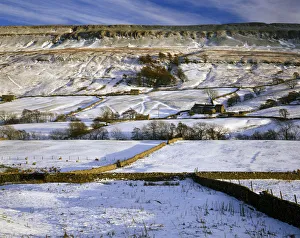 Yorkshire Dales in Winter, Newbiggin, North Yorkshire, England