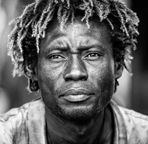 B And W Prints: Young local man, Matemwe, Zanzibar, Tanzania, Africa