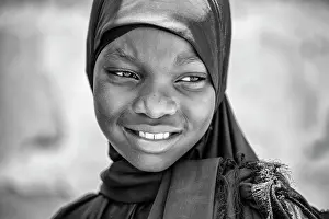 Zanzibar Prints: Young local woman, Jambiani, Zanzibar, Tanzania, Africa