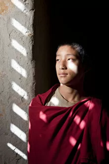 Images Dated 2nd February 2010: A young monk at the blue palace in Bhutan