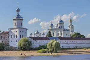 Russian Collection: Yuriev monastery, Volkhov river, Veliky Novgorod, Russia
