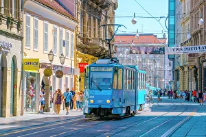 Trams Prints: Zagreb, Capital, Croatia