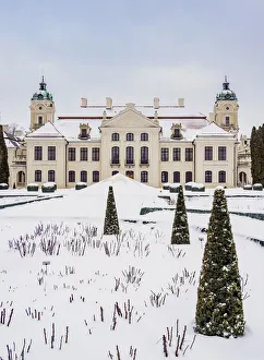 Lublin Voivodeship Prints: Zamoyski Palace in Kozlowka, winter, Lublin Voivodeship, Poland