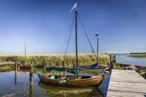 Jetty Gallery: Zeesen boats in the Boddenhafen of Althagen, Mecklenburg-Western Pomerania