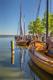 Ahrenshoop Gallery: Zeesenboote in the Bodden harbour of Althagen, Mecklenburg-Western Pomerania, Baltic Sea