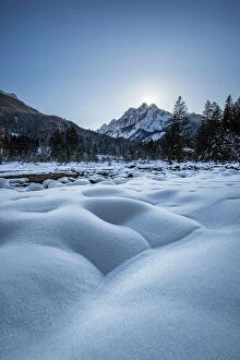 Images Dated 26th June 2023: Zelenci Springs in winter, Julian Alps, Kranjska Gora, Slovenia