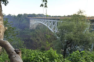 Victoria Falls Gallery: Zimbabwe, Victoria Falls, Victoria Falls Bridge linking Zambia with Zimbabwe over