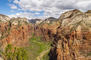 Zion Canyon from Angels landing Zion National Park, Utah, USA