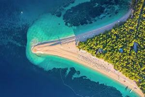 Croatia Prints: Zlatni Rat, Golden Horn Beach, Bol, Brac, Damatia, Adriatic Coast, Croatia